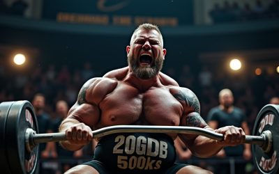 Eddie hall frôle la mort en soulevant un poids extrême de 500 kilos
