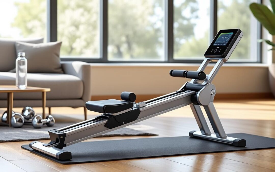 découvrez le mini rameur pliable, un appareil compact idéal pour un entraînement complet à domicile. facile à ranger, il allie efficacité et gain de place pour rester en forme chez vous.