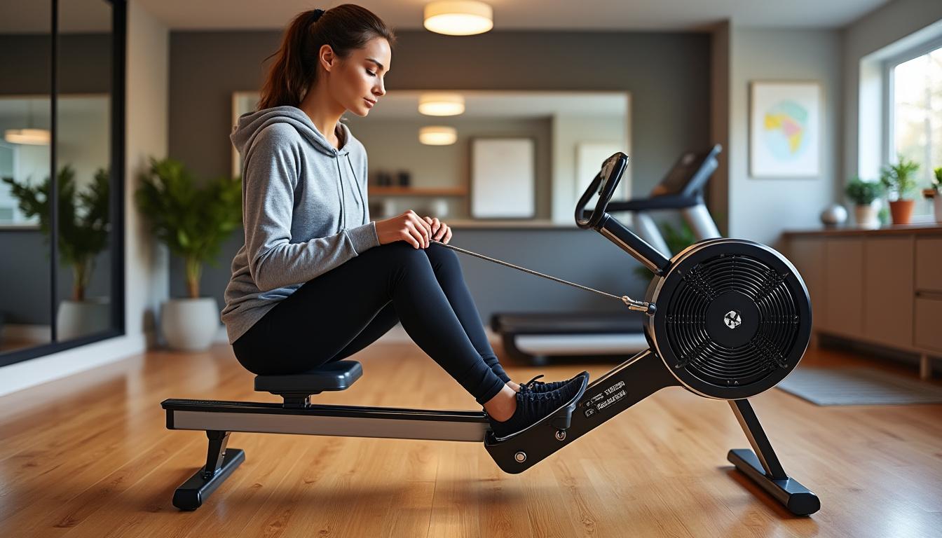 découvrez le mini rameur pliable, un appareil compact et performant pour un entraînement complet à domicile, idéal pour gagner espace et rester en forme.